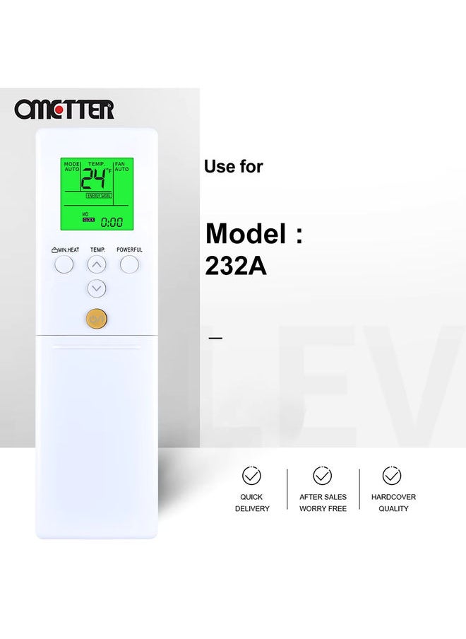 OMETTER - AC-232 AC-232A for FUJITSU RISHI ENTERPRISES Air Conditioner Remote Control AC 232A - Image 1