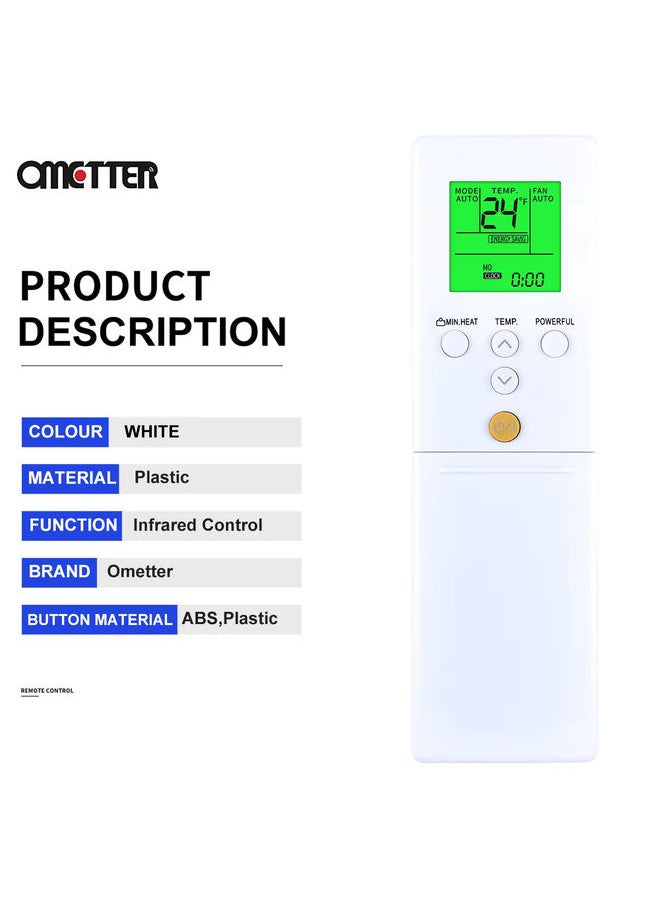 OMETTER - AC-232 AC-232A for FUJITSU RISHI ENTERPRISES Air Conditioner Remote Control AC 232A - Image 1