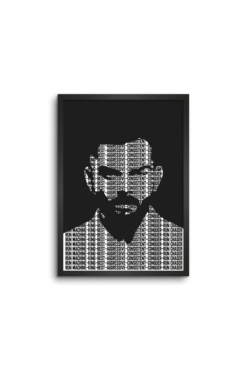 LAMRON Virat Kohli Framed Art Poster - Image 1