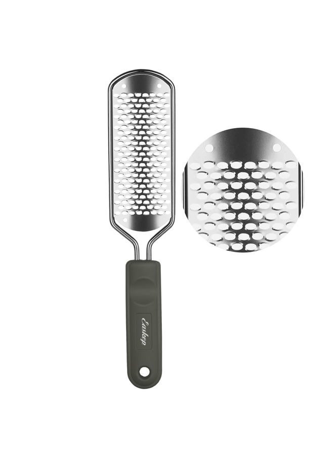 Easkep Foot File Foot Scrubber Pedicure - Callus Remover for Feet Easkep Professional Grater Rasp Foot Scraper Corns Callous Removers Cracked Dead Skin Remover for Dry and Wet Feet (Grey Green) - Image 1