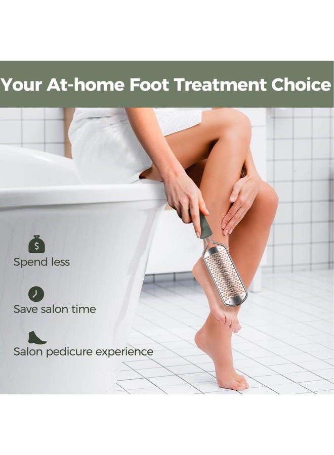 Easkep Foot File Foot Scrubber Pedicure - Callus Remover for Feet Easkep Professional Grater Rasp Foot Scraper Corns Callous Removers Cracked Dead Skin Remover for Dry and Wet Feet (Grey Green) - Image 3