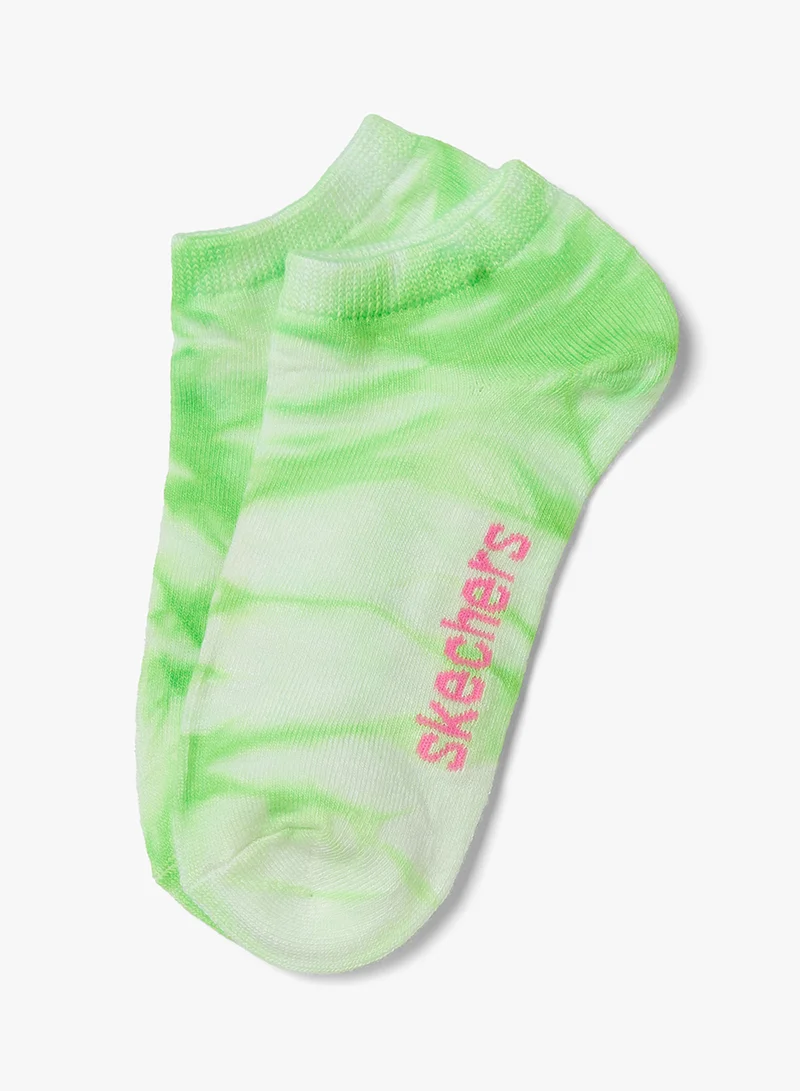 سكيتشرز 6 Pack Non-Terry Tie-Dye Low-Cut Socks