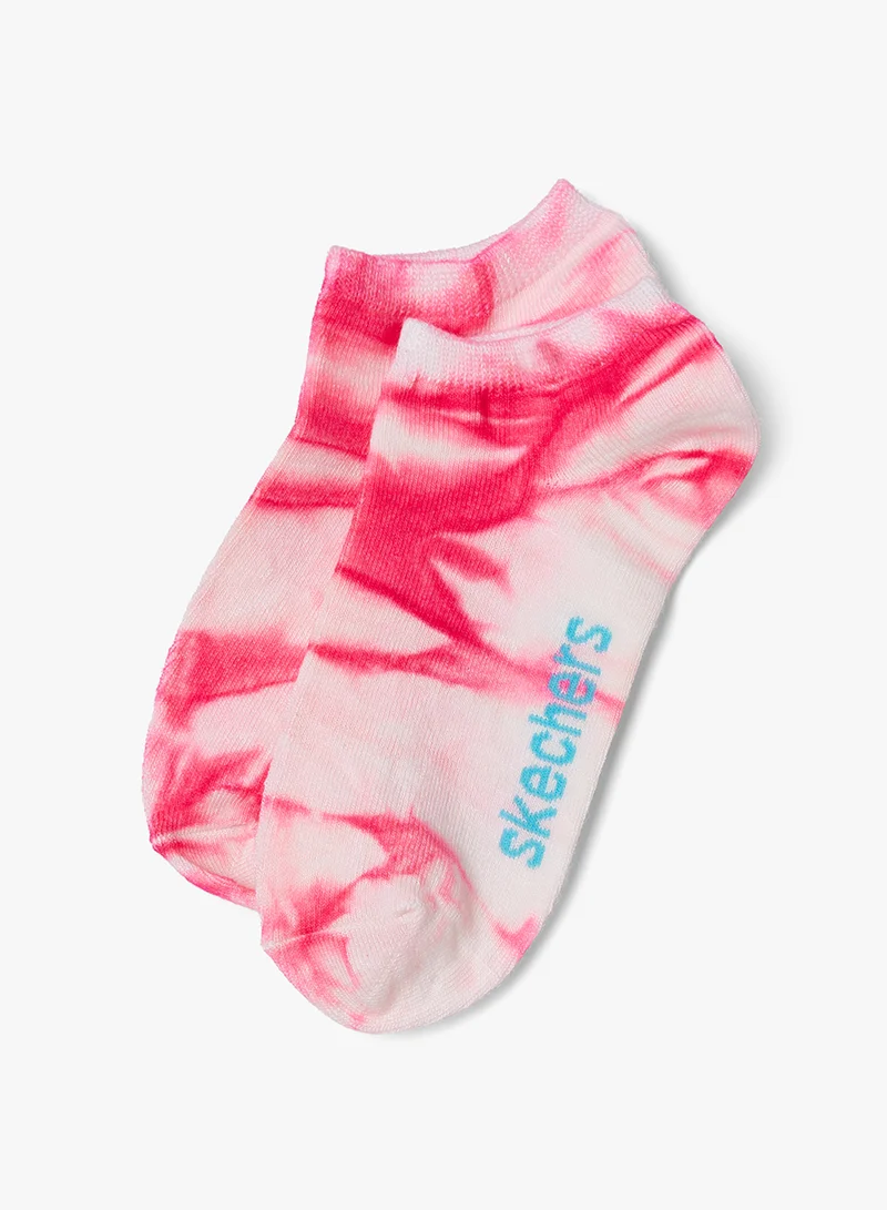 سكيتشرز 6 Pack Non-Terry Tie-Dye Low-Cut Socks