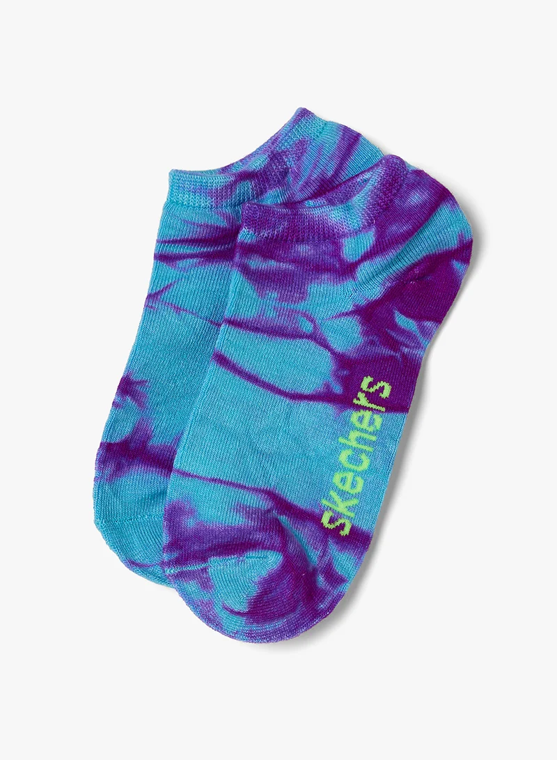 سكيتشرز 6 Pack Non-Terry Tie-Dye Low-Cut Socks