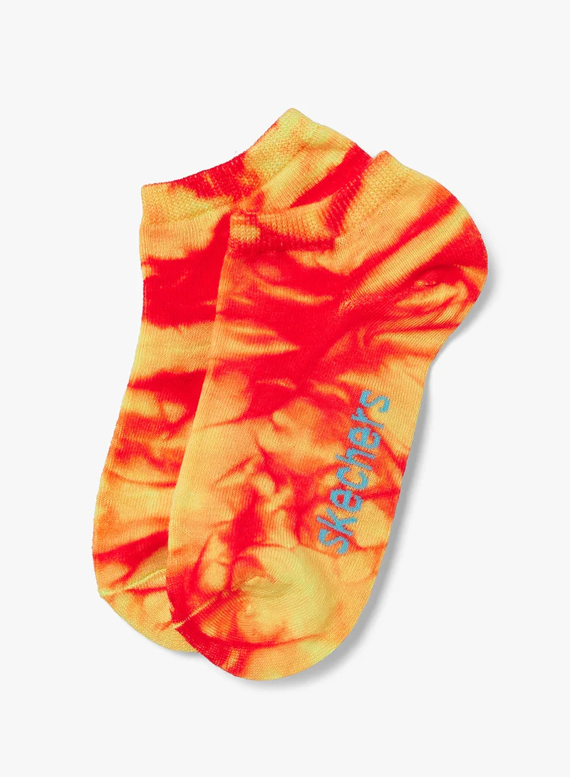 سكيتشرز 6 Pack Non-Terry Tie-Dye Low-Cut Socks