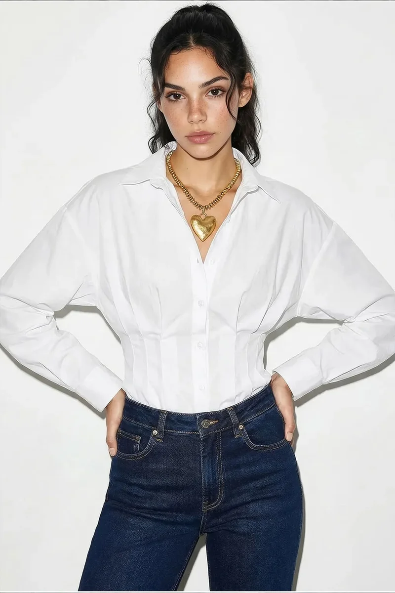 Bianco Lucci LUCCI Women's Fitted Shirt