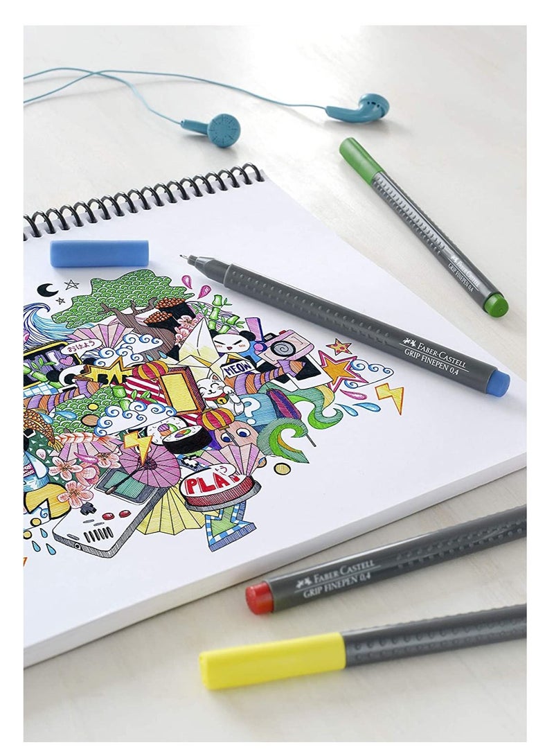 FABER-CASTELL قلم فاينلاينر مكون من 10 قطع متعدد الألوان - Image 3