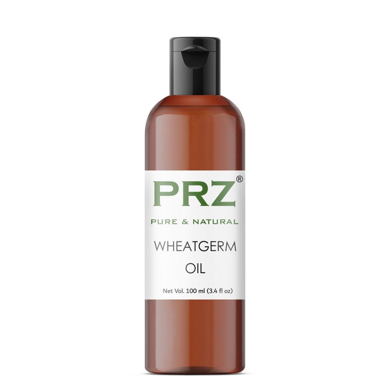 PRZ Wheat Germ Cold Pressed Carrier Oil - Pure Natural & Therapeutic Grade Oil for Aromatherapy Body Massage, Skin Care & Hair Care, 100 ml