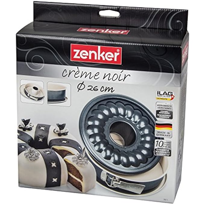 Zenker Springform CrMe Noir With 2 Bases 26 Cm In GreyBeige Stainless Steel 16 X 16 X 7 Cm - Image 4