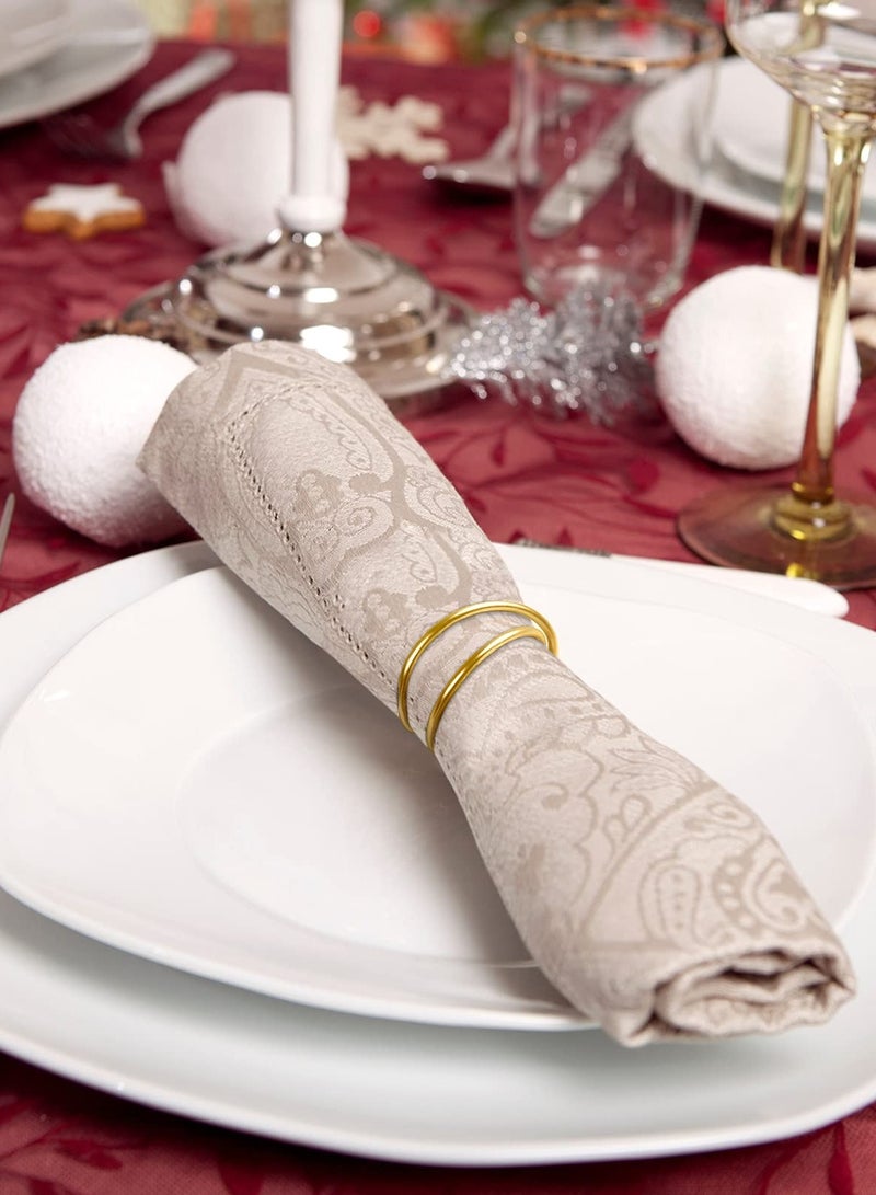Excefore Gold Napkin Rings, 12 Pieces Metal Spiral Napkin Rings, Napkin Holders Buckles for Wedding, Dinner Party, Buckles Simple Alloy Napkin Rings Serviette, Table Decorations - Image 5