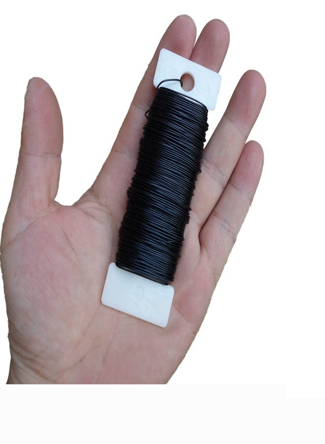 Transun Moo 3 Rolls 22 Gauge Black Paddle Wire Flexible Floral Wire for Flower Arrangement, Wreath, Garland - Image 3