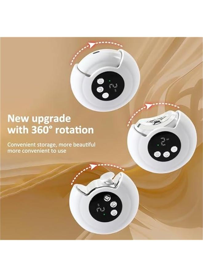 ميكسد قصافة اظافر كهربائية من دوراني، ماكينة تشذيب اظافر كهربائية للاطفال مع ضوء، 3 مستويات سرعات وتخزين مشابك الاظافر، قصافة اظافر قابلة لاعادة الشحن للرضع والاطفال والبالغين وكبار السن - Image 4