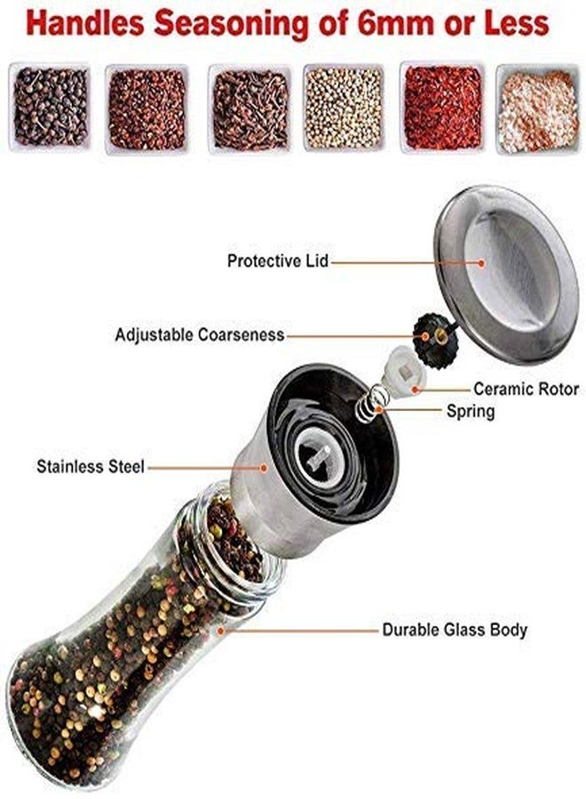 Mishrit Salt Pepper Grinder Crusher with Adjustable Coarseness Pepper Mill Shaker Crusher Salt Grinder - Image 4