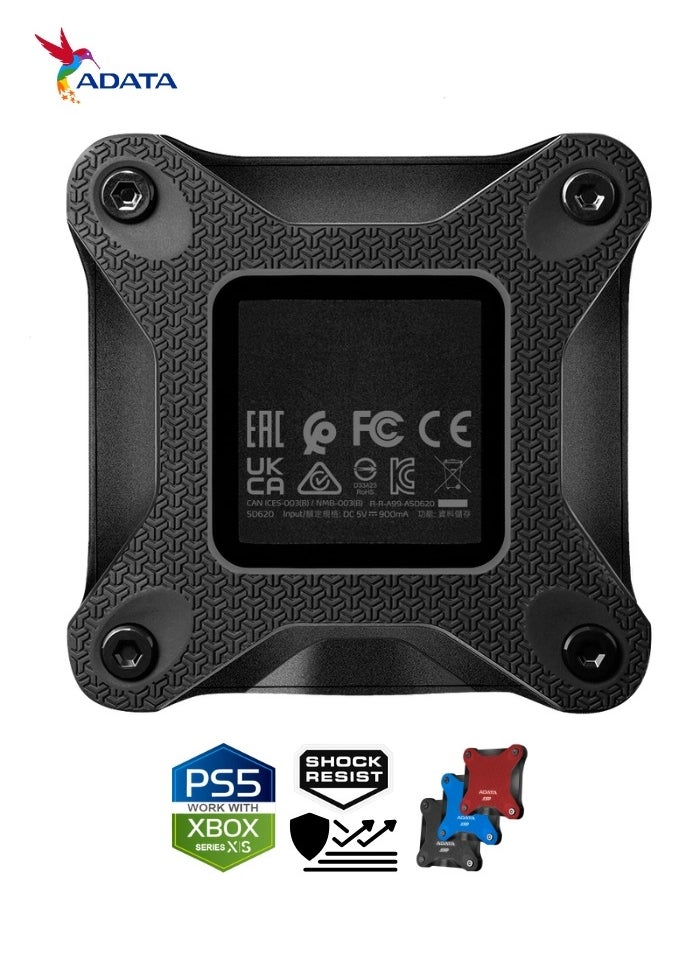 ADATA - SD620 1TB External Solid State Drive | Shock Resistance SSD Compatible with PS5 XBOX for Superfast Gaming USB 3.2 Gen2x2 Type-C - Image 1