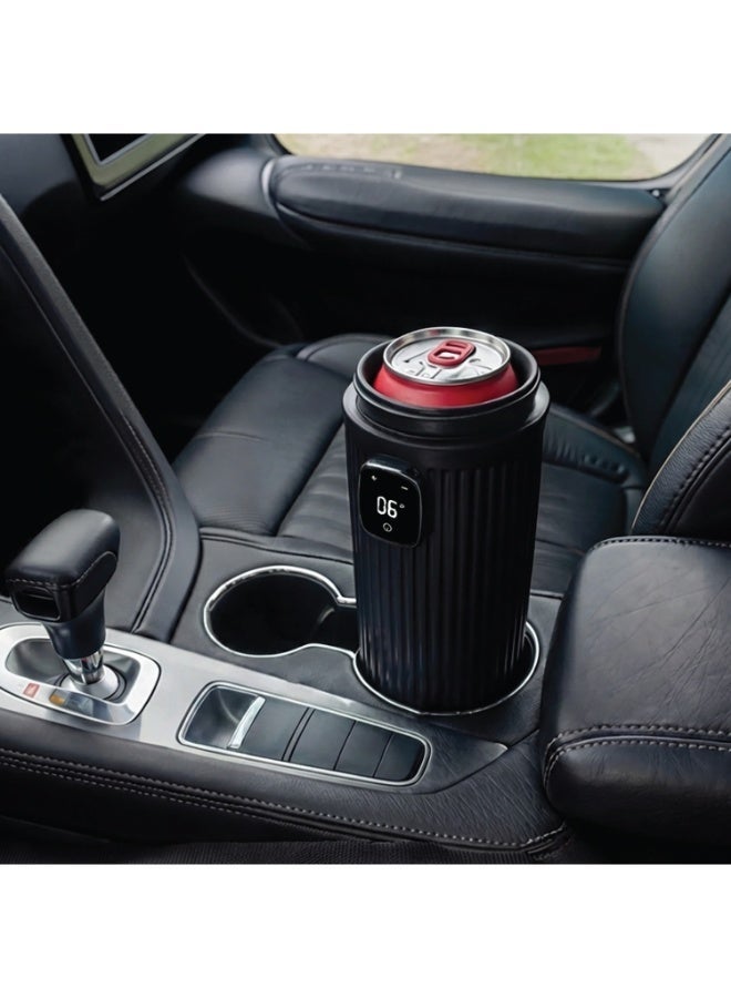 porodo Portable Electric Car Kettle 350ml 12V Dual Cooling and Heating Cup with Adjustable Temperature Control and Smart Drink Reminder Kettura PDLFSTZ016 - Image 4
