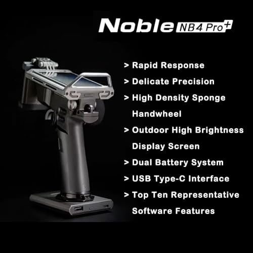 GoolRC Flysky Noble NB4 Pro+ Remote Controller, 2.4GHz 18CH AFHDS 3 Radio Transmitter with 3.5 Inch IPS Touching Screen and FGr4B+FGr8B Receiver for RC Car Boat - Image 3