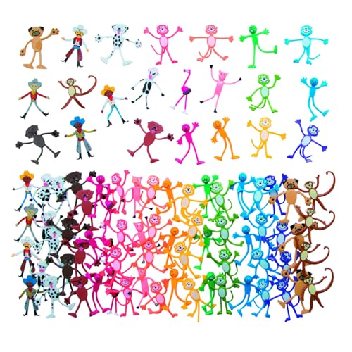 Fun Express Mega Bendable Toy Bulk Assortment 100 Pieces Party Favors for Kids 48 812 Classroom Prizes Treasure Box Toys Goodie Bag Stuffers Birthday Party Supplies Halloween Rewards - Image 1