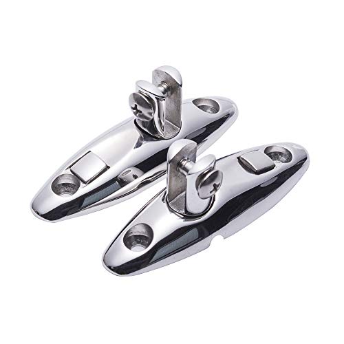 SUNOOM Boat Bimini Top Swivel Hinge,316 Stainless Steel Deck Side Mount Quick Release Hinge,Marine Hardware Accessories,Include Screws, Pack of 2 - Image 1