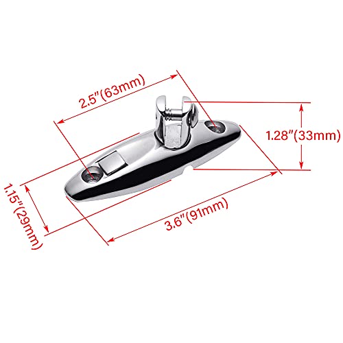 SUNOOM Boat Bimini Top Swivel Hinge,316 Stainless Steel Deck Side Mount Quick Release Hinge,Marine Hardware Accessories,Include Screws, Pack of 2 - Image 4