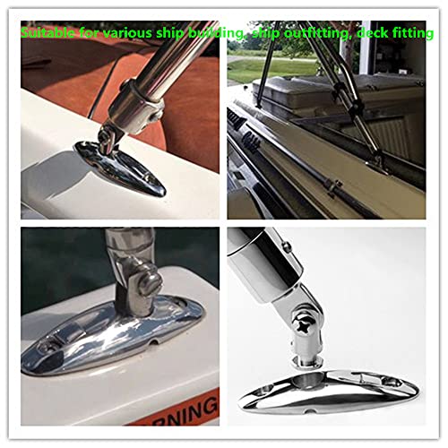 SUNOOM Boat Bimini Top Swivel Hinge,316 Stainless Steel Deck Side Mount Quick Release Hinge,Marine Hardware Accessories,Include Screws, Pack of 2 - Image 5
