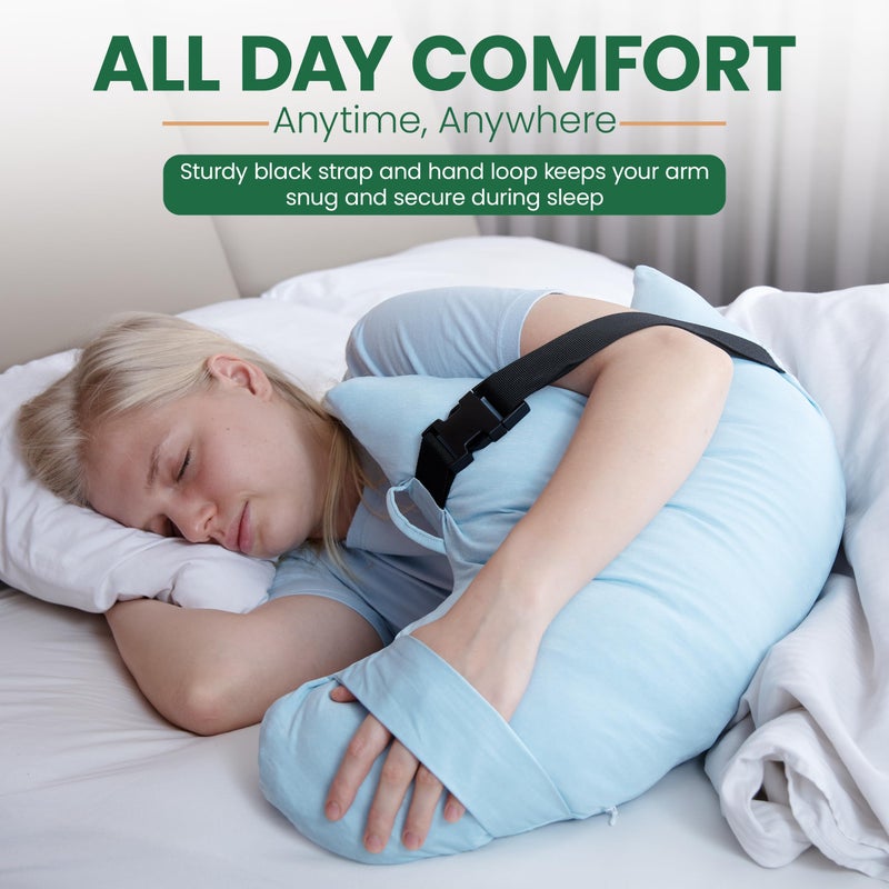 Allersoft| American Owned Company| Post Shoulder Surgery Pillow, Rotator Cuff Pillow. Relief from Shoulder Pain or Frozen Shoulder. Cooling Fabric Reduces Sweating - Image 3