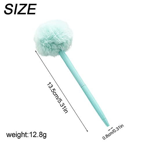 IXIGER Plush Cute Ball Pen, Fluffy Easter & Party Supplies, Colorful Feather Pens, 3pcs - Image 2