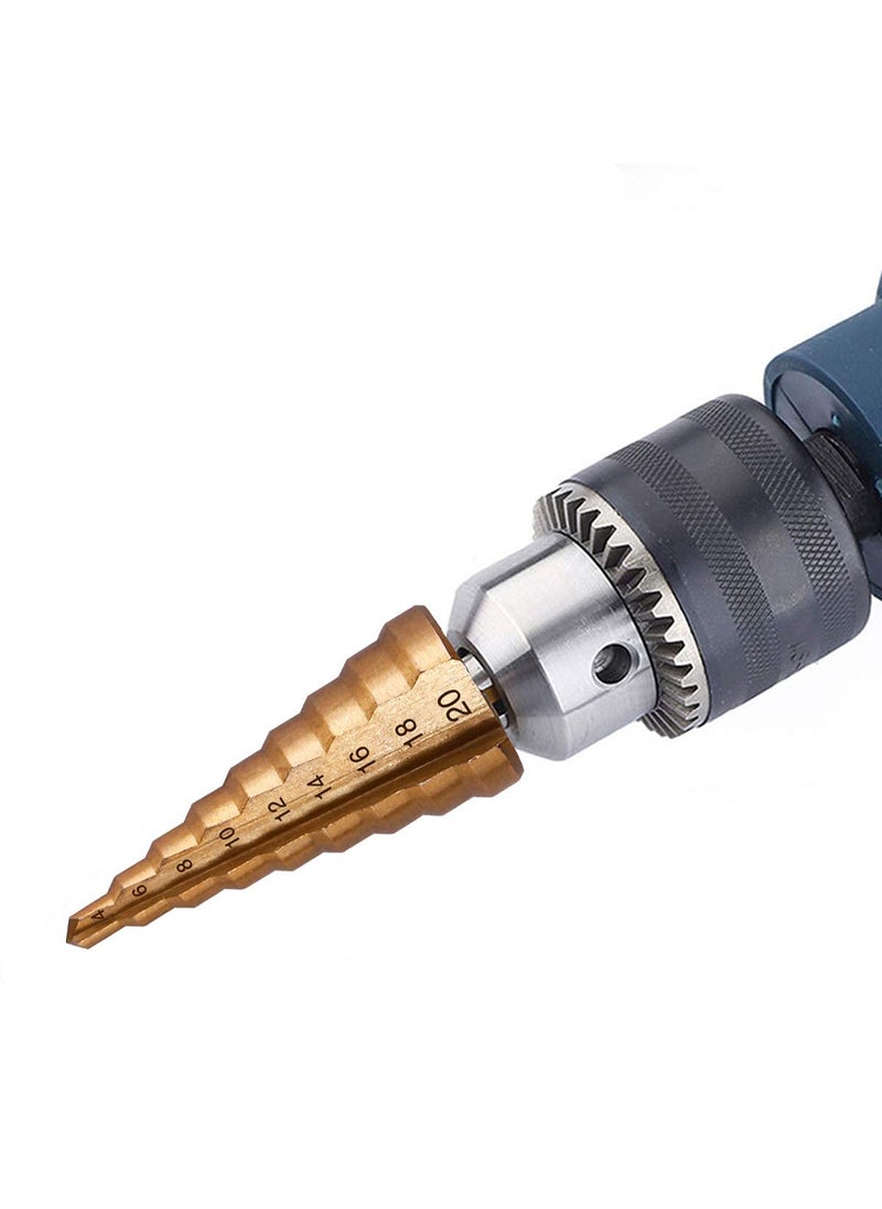 Hetkrishi Hetkrishi HSS High Speed Steel Drill dit Set Titanium Step Drill Bit Set Drill Bit for Metal 25 mm Hex Shank Drive Kit for Woodworking Metal Sheet 312mm412mm420mm3 Pcs 3  - Image 3