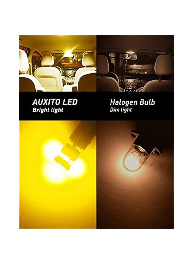 194 LED Bulb Amber Yellow 168 2825 W5W T10 Wedge 24-SMD 3014 Chipsets Replacement Bulbs for Car Dome Map License Plate Courtesy Step Lights, Pack of 2  - Image 4