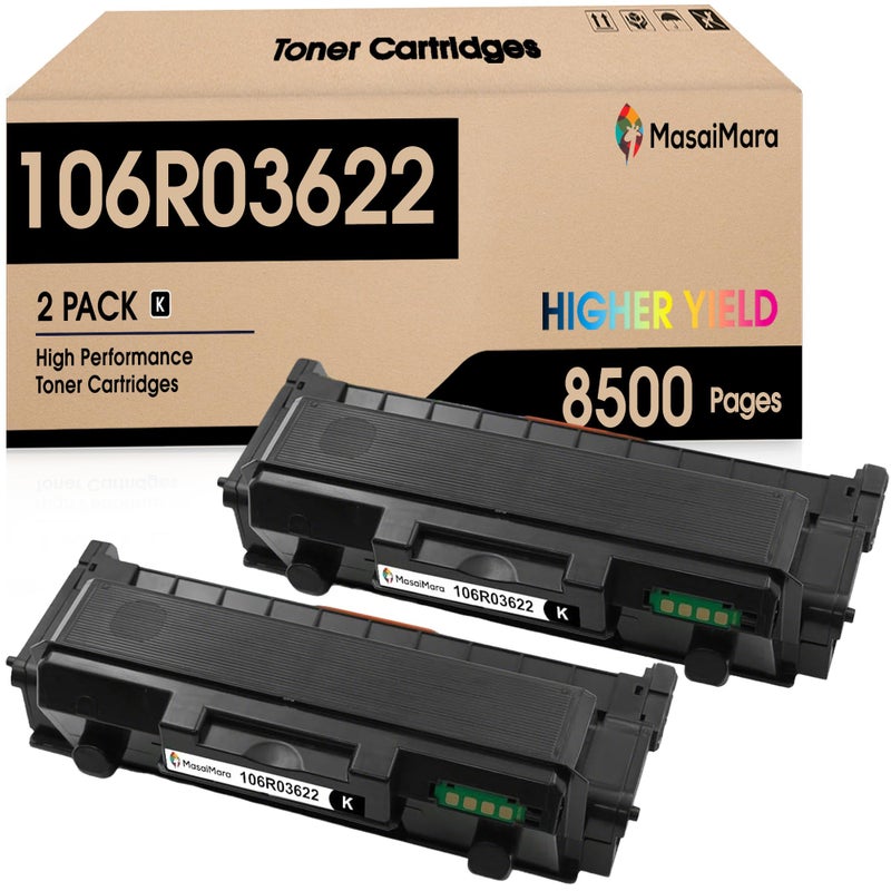 MasaiMara 106R03622 106R03620 Compatible Toner Cartridges Replacement for Xerox Phaser 3330 3330DNI WorkCentre 3335 3345 3335DNI 3345DNI 3345VDNi Printer Black 2Pack
