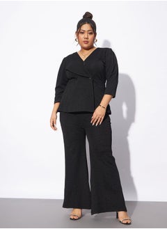 Plus Textured Wrap Top & Straight Pants Co-Ords - pzsku/Z85D9A263E7DE853B5CA1Z/45/_/1716833825/57a8ac73-5d32-4f87-abfd-555aa02ba26d