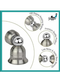 JAGGER JAGGER JBA257 Heavy Duty Stainless Steel 3 inch Door Magnet Stopper SoftCatch Door Stop Door Magnets to Hold Door Door Magnet 360 Angle Hold with Screw Fitting Combo Pack 3  - Image 3