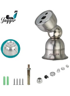 JAGGER JAGGER JBA257 Heavy Duty Stainless Steel 3 inch Door Magnet Stopper SoftCatch Door Stop Door Magnets to Hold Door Door Magnet 360 Angle Hold with Screw Fitting Combo Pack 3  - Image 2
