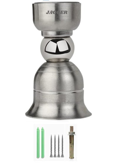 JAGGER JAGGER JBA257 Heavy Duty Stainless Steel 3 inch Door Magnet Stopper SoftCatch Door Stop Door Magnets to Hold Door Door Magnet 360 Angle Hold with Screw Fitting Combo Pack 3  - Image 1
