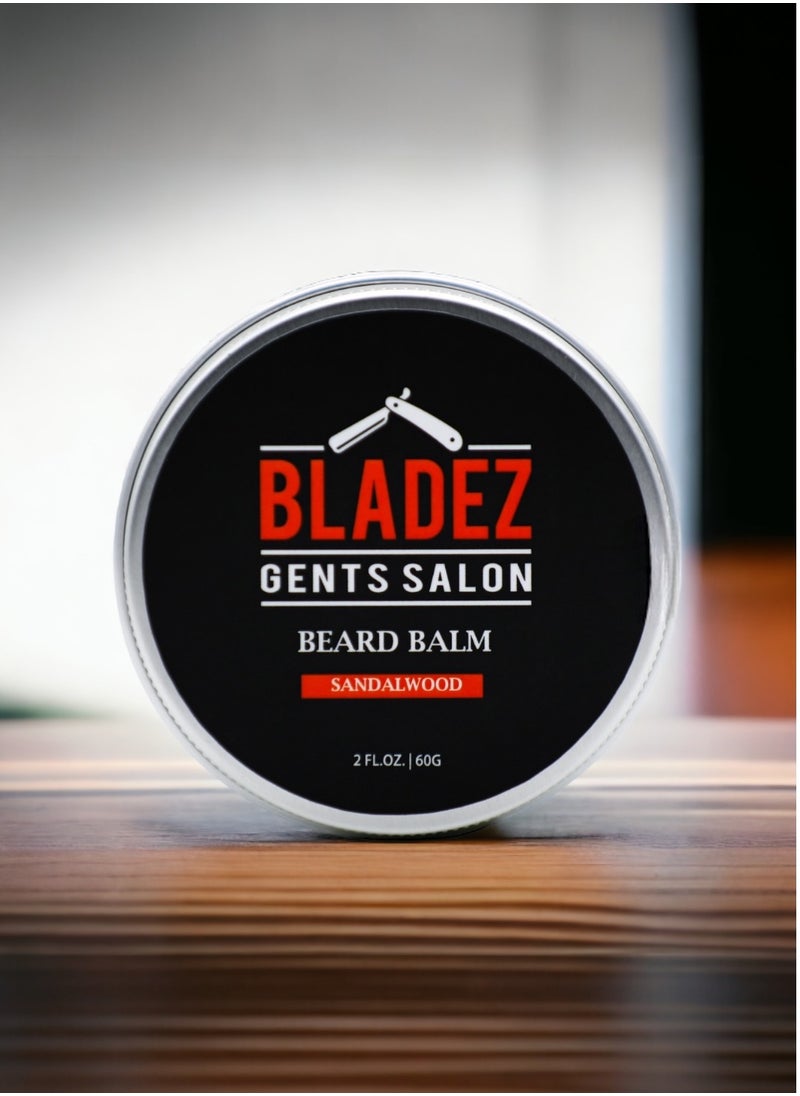 Bladez Gents Salon - Beard Balm, Natural Oils Based, Argan, Jojoba, Lavender,  Rosemary Oils, Sandal Wood Scent - Image 1