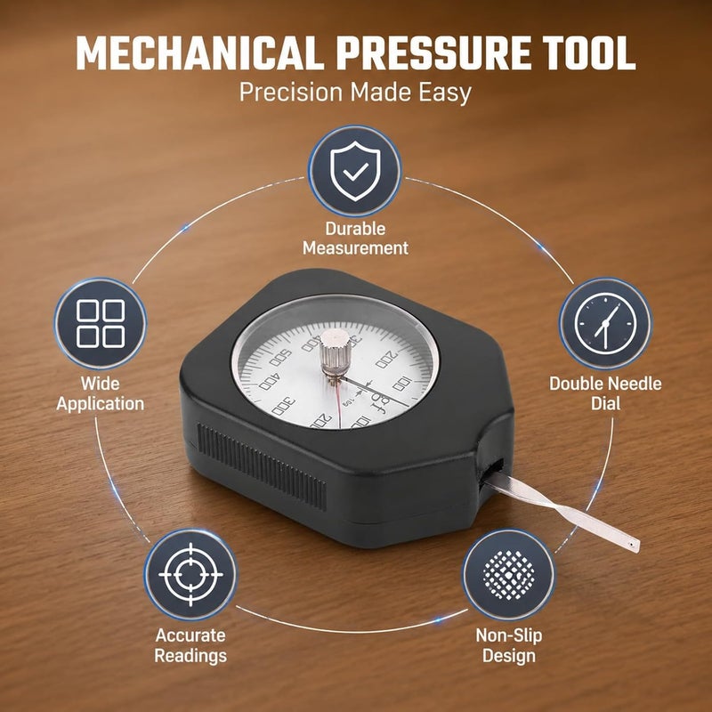 Dual Pointer Dial Tension, Pull Pressure Tester - 500-2 - High Precision Measurement, Durable Alloy Probe, Easy to Use for Mechanical and Electronic Pressure Testi - Image 4