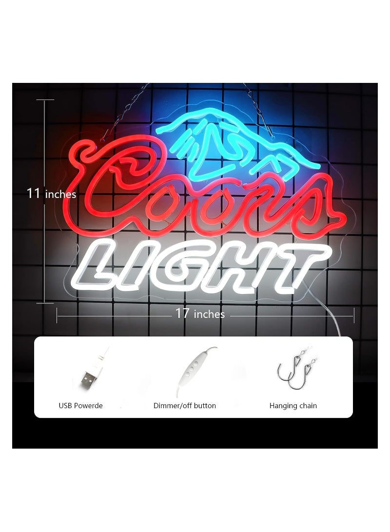 Excefore Crs LIGHT Neon Signs for Wall Decor Neon Lights for Bedroom Led Business Signs Suitable for Restaurant Gift LED for Wall Artwork Decor 5V Power Adapter, 17 * 11 Inch - Image 3