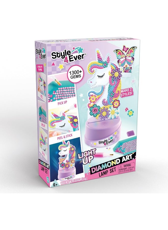 Canal Toys Style 4Ever Light Up Diamond Art Painting Kit (Butterfly and Unicorn)  - Image 3