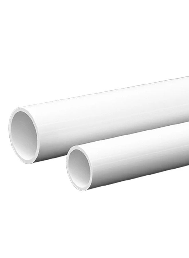 25mm 39 37 Inch 2pcs Heavy Duty PVC Water Supply Pipe White Buried Irrigation - Image 4