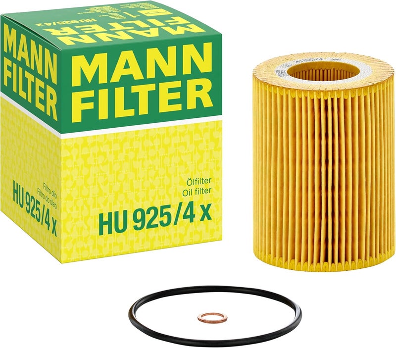 MANN FILTER HU 925/4 x Cartridge Oil Filter Replacement with Oil Drain Plug Gasket Compatible With BMW 320i (2001-2005), 323Ci (2000), 323i (1997-2001), 323is (1998-1999), 325Ci (2001-2006) - Image 1