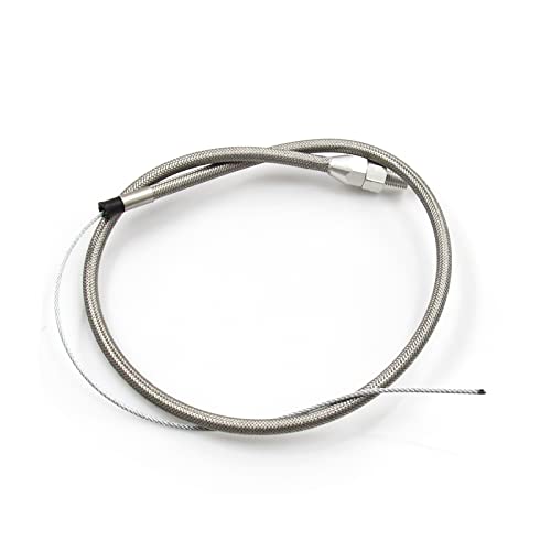 LVOUP 5657 Stainless Adjustable Steel Braided Throttle Cable Kit. 36" in cable 24" Sleeve - Image 5