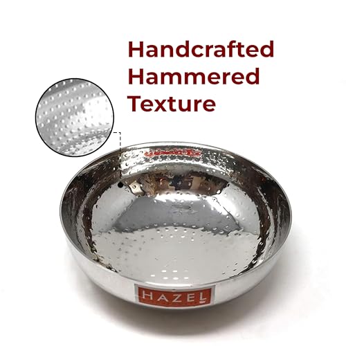 Hazel Stainless Steel Hammered Kadai Tasra 27 cm 3.45 L Round Bottom Steel Kadai Without Handle - Image 5