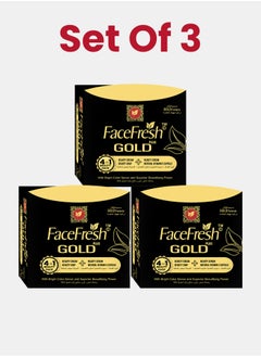Face Fresh Set of 3 Gold Plus 4 in 1 Beauty Pack - Removes Acne, Dark Spots, Fine Lines, Wrinkles & Increases Skin Firmness - For All Skin Types  - Image 1