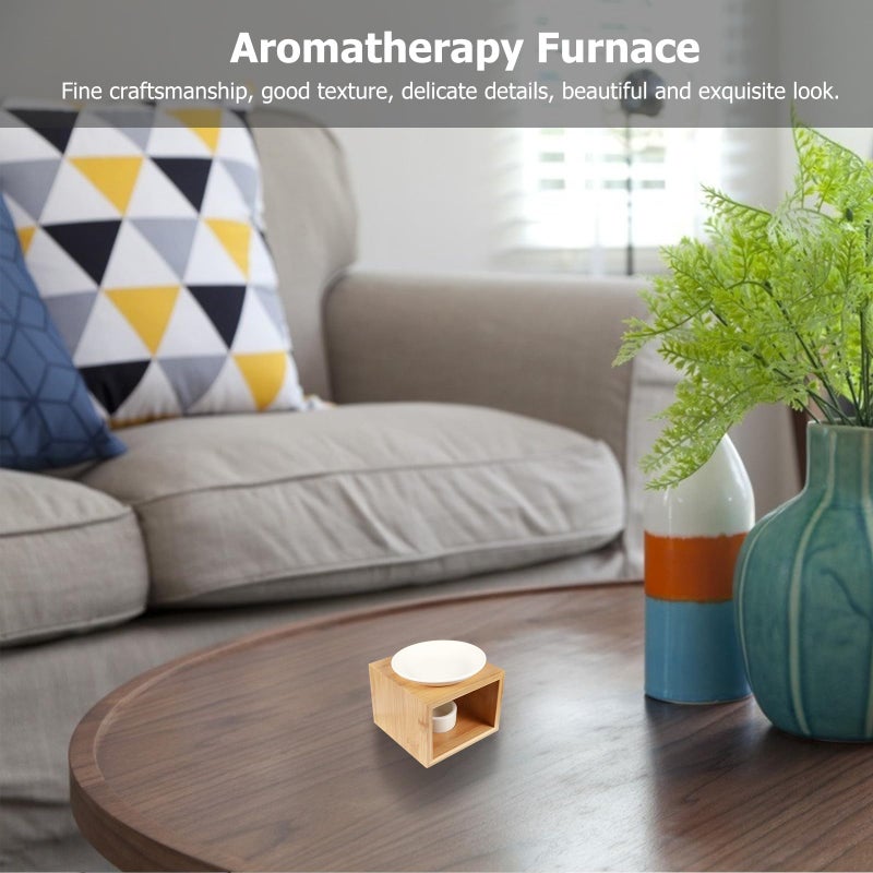 Ceramic Incense Burner Aroma Therapy Essential Oil Holder White Home Fragrance Relaxation - Image 5