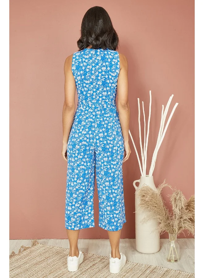 MELA LONDON Ditsy Print Culotte Jumpsuit