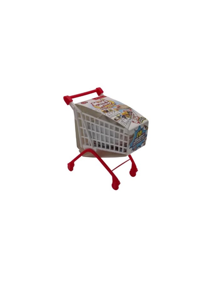 Power Joy Mini World Mini Mart Collectible Mini Toys in Shopping Cart, Assorted 1 Piece (Style & Color May Vary) Each Sold Separately - Image 1