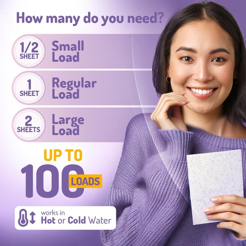 Laundry Turtle Detergent Sheets, Laundry Detergent Sheets, Travel Laundry Detergent, Laundry Sheets Detergent, Non Toxic Laundry - All Natural Ingredients up to 100 Washing Machine Loads - Image 3