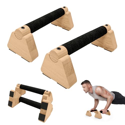 Rolitwils Parallettes Bars - Wooden Calisthenics Equipment for Handstand Training, Push Up Bars & Calisthenics Bar - Handstand Blocks and Pushup Handles for Men - Image 1