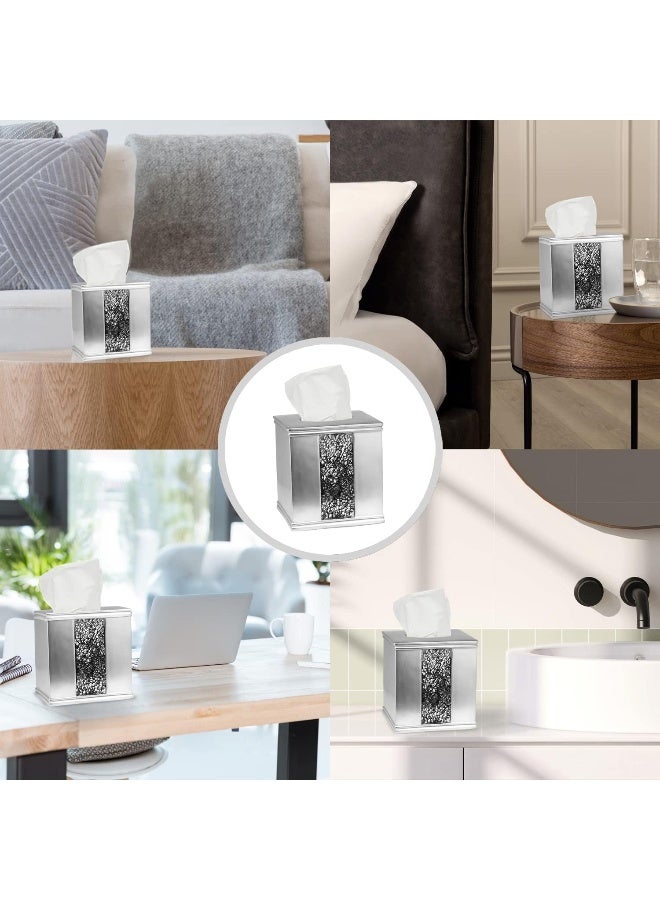 Popular Bath Silver Sinatra Tissue Box - Image 2
