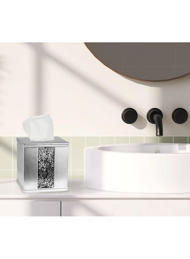 Popular Bath Silver Sinatra Tissue Box - Image 4