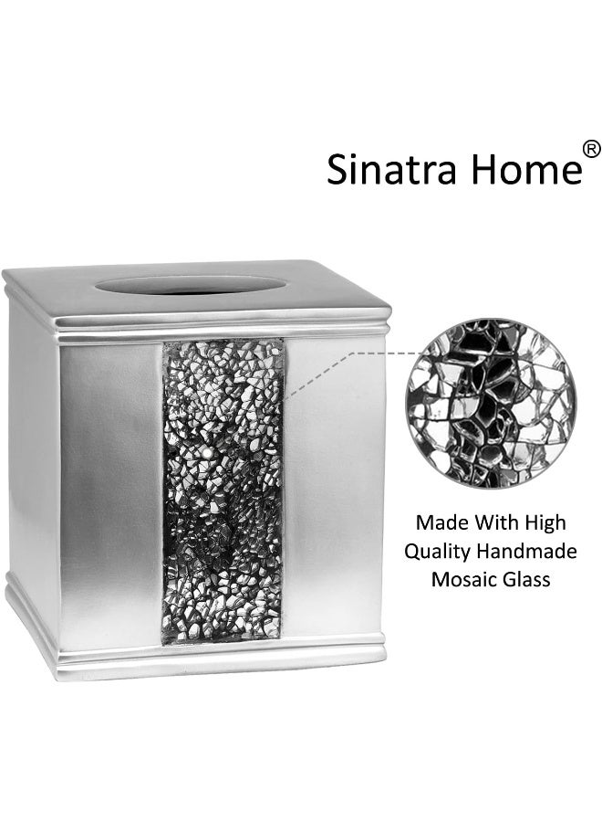 Popular Bath Silver Sinatra Tissue Box - Image 5